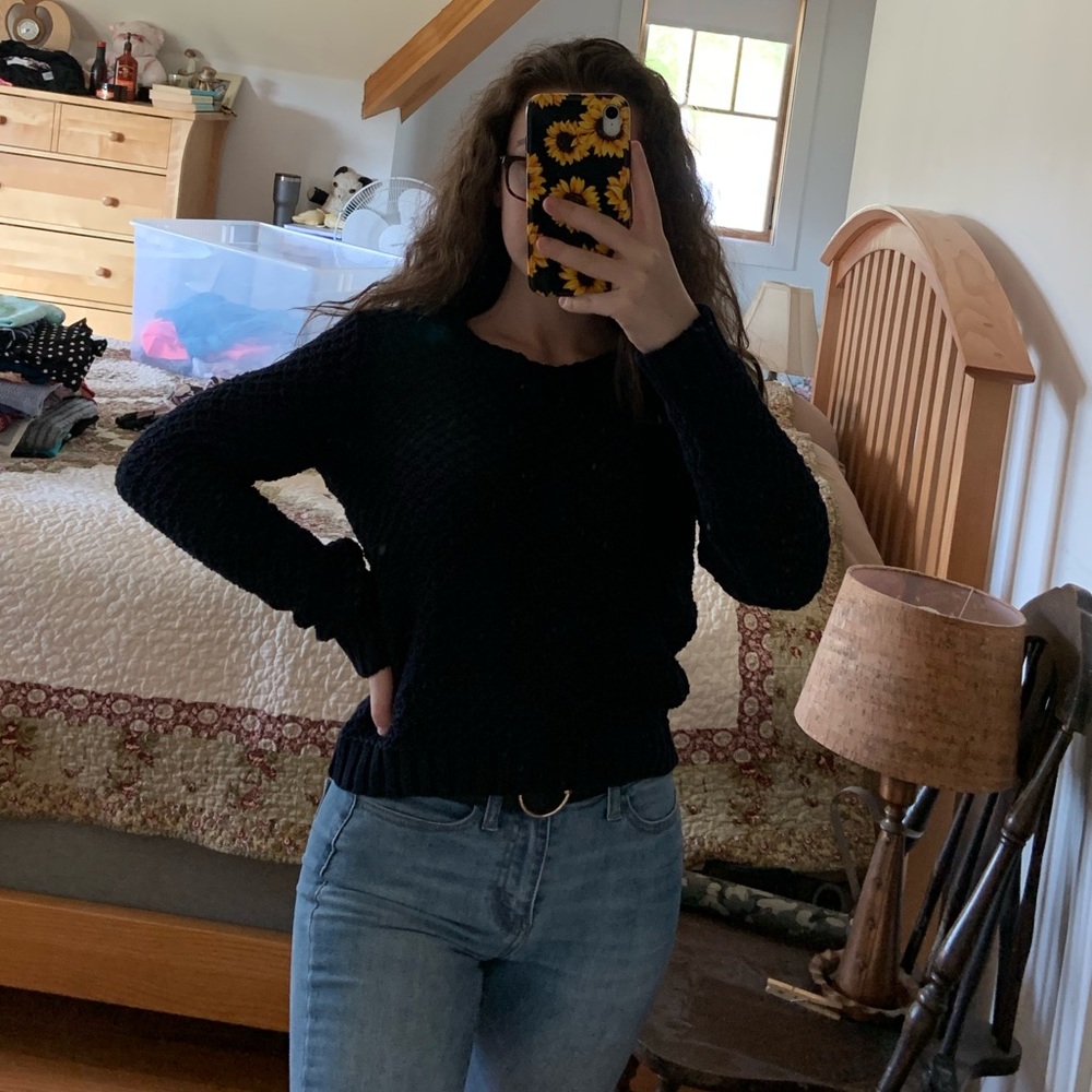 Knit crop sweater